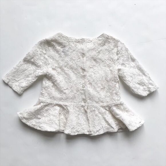 Old Navy lace 3/4 sleeve peplum top EUC 3T - Picture 4 of 4